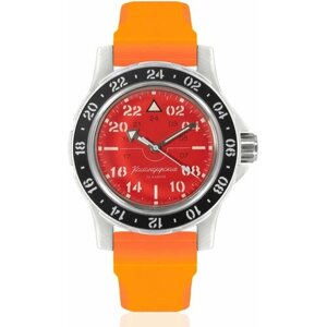 Наручные часы Восток Командирские Наручные механические часы с автоподзаводом Восток Командирские 18009Б resin orange, оранжевый