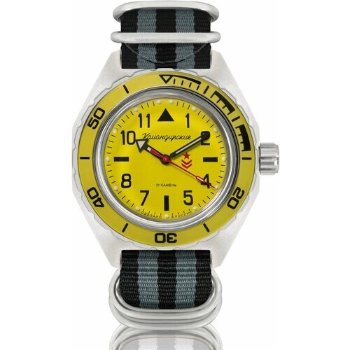 Наручные часы Восток Командирские Наручные механические часы с автоподзаводом Восток Командирские 650859 black grey, серый