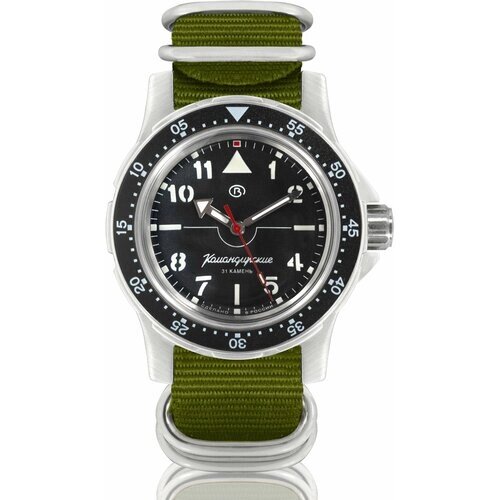 Наручные часы Восток Мужские наручные часы Восток Командирские 18022А, зеленый