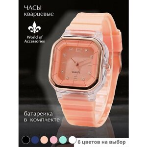 Наручные часы Женские часы наручные/силикон/мятный, оранжевый