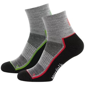 Носки Norfolk Socks, плоские швы, размер 35-38, серый, черный, 2 пары