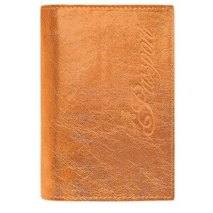 Обложка для паспорта Fostenborn, натуральная кожа, оранжевый