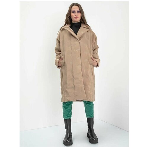 Пальто ARTWIZARD, демисезон/зима, силуэт прямой, удлиненное, размер 170-96-104/L, бежевый