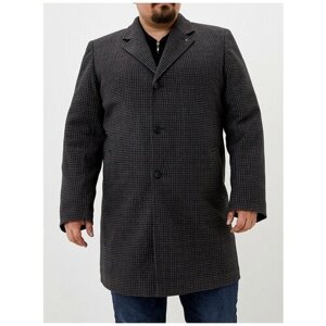 Пальто Berkytt демисезонное, силуэт прямой, карманы, утепленное, размер 62/188, серый