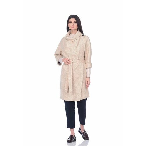 Пальто Prima Woman, размер 40, светло-бежевый