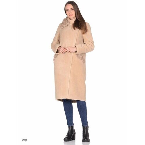 Пальто Prima Woman, размер 48, бежевый