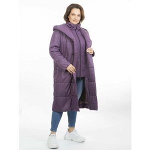 Пальто Сезон стиля, размер 48, фиолетовый