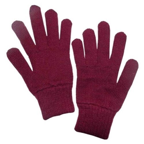 Перчатки Бараноwool демисезонные, размер 16, красный, фиолетовый
