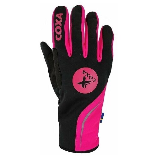 Перчатки COXA, размер 6, розовый, черный