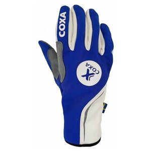 Перчатки COXA, размер 7, белый, голубой