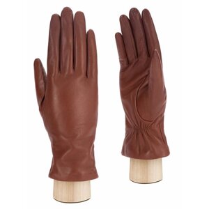 Перчатки ELEGANZZA зимние, натуральная кожа, подкладка, размер 7, коричневый