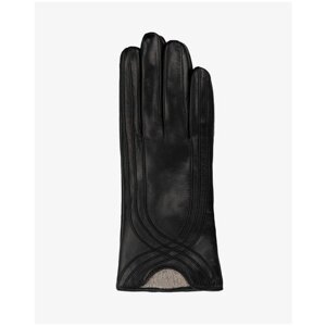 Перчатки ESTEGLA, демисезон/зима, натуральная кожа, утепленные, размер 6,5, черный