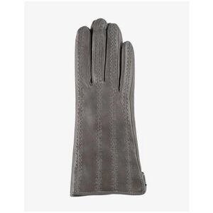 Перчатки ESTEGLA, демисезон/зима, натуральная кожа, утепленные, размер 6,5, серый