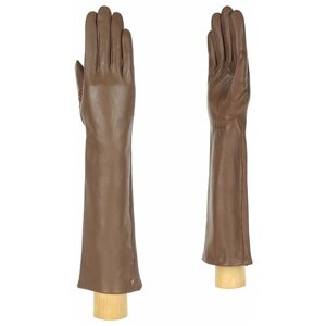 Перчатки FABRETTI, демисезон/зима, натуральная кожа, подкладка, удлиненные, размер 6.5, бежевый