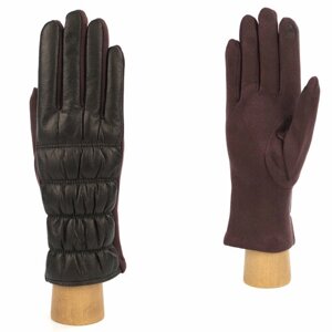 Перчатки FABRETTI, демисезон/зима, утепленные, сенсорные, подкладка, размер 7, коричневый