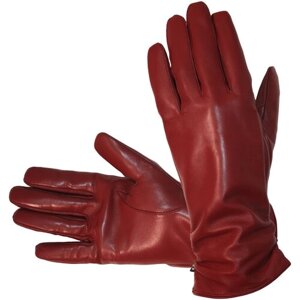 Перчатки Hofler, демисезон/зима, натуральная кожа, подкладка, размер 7.5, красный