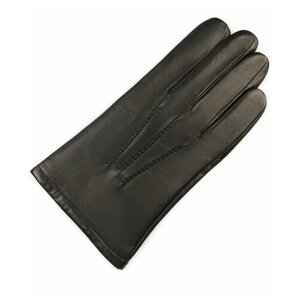 Перчатки из кожи ягнёнка мужские утепленные ESTEGLA, размер 9.5, черные.