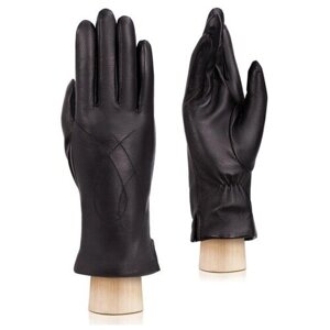 Перчатки LABBRA, демисезон/зима, натуральная кожа, подкладка, размер 8.5, черный