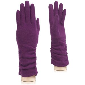 Перчатки LABBRA, шерсть, подкладка, вязаные, сенсорные, размер 7(S), фиолетовый