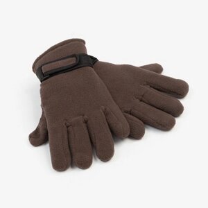 Перчатки Minaku зимние, утепленные, размер 24, коричневый