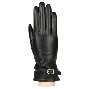 Перчатки Montego, демисезон/зима, натуральная кожа, подкладка, размер 8, черный