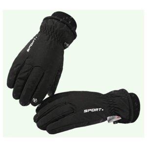 Перчатки , подкладка, сенсорные, с утеплением, размер L (33.5 см), черный