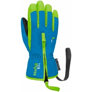 Перчатки Reusch, размер 5, синий, зеленый