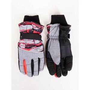 Перчатки Yo! зимние с подкладкой из флиса, мембранные, размер 16, черный, серый