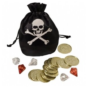 Пиратский кошель с монетами и камнями (10598)