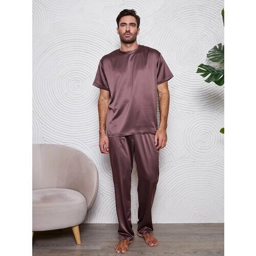 Пижама Малиновые сны, размер 52, коричневый