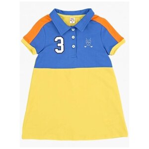 Платье Mini Maxi, размер 104, голубой, желтый