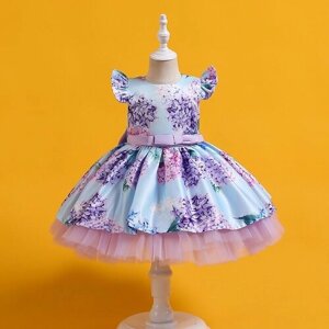 Платье MQATZ, размер 130, фиолетовый, голубой