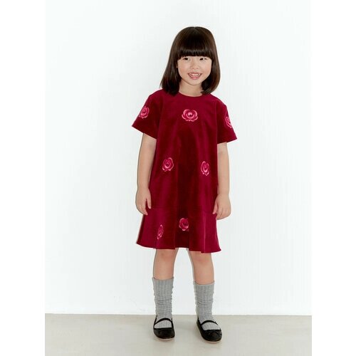 Платье POLUSHA, размер 128/134, бордовый