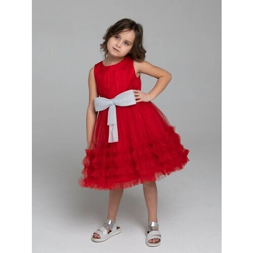 Платье, размер 4, красный