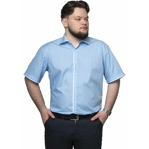 Рубашка Imperator, размер 60/3XL/178-186/46 ворот, голубой