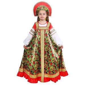 Русский народный костюм "Рябинушка" для девочки, размер 32, рост 122-128 см