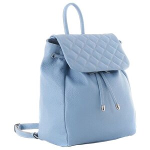 Рюкзак Fiato, натуральная кожа, внутренний карман, голубой