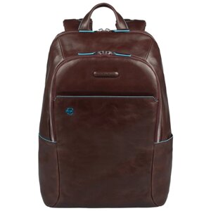 Рюкзак колье PIQUADRO CA3214B2/MO, натуральная кожа, отделение для ноутбука, вмещает А4, внутренний карман, коричневый