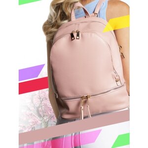 Рюкзак шоппер Just for fun, полиэстер, металл, полиуретан, внутренний карман, розовый
