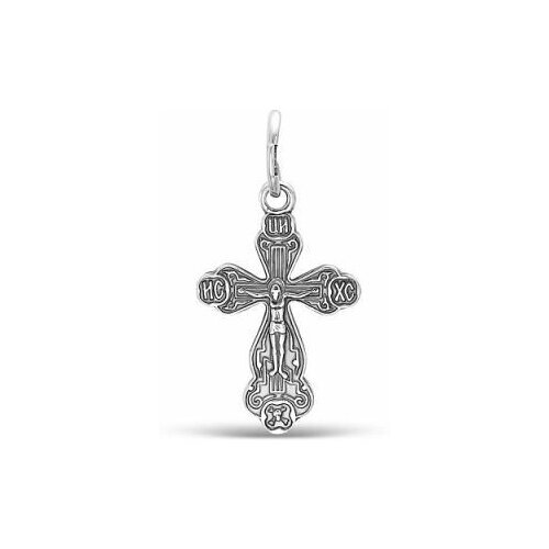 Серебряная подвеска православный крест с распятием Б5306790