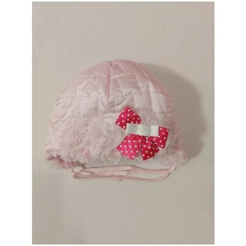 Шапка-ушанка для девочек зимняя, размер 48, розовый