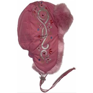 Шапка ушанка TuTu зимняя, подкладка, размер 50-52, розовый