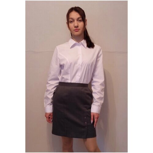 Школьная юбка, размер 164-44, серый