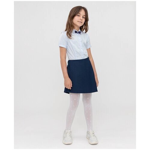 Школьная юбка-шорты Button Blue, размер 134, синий