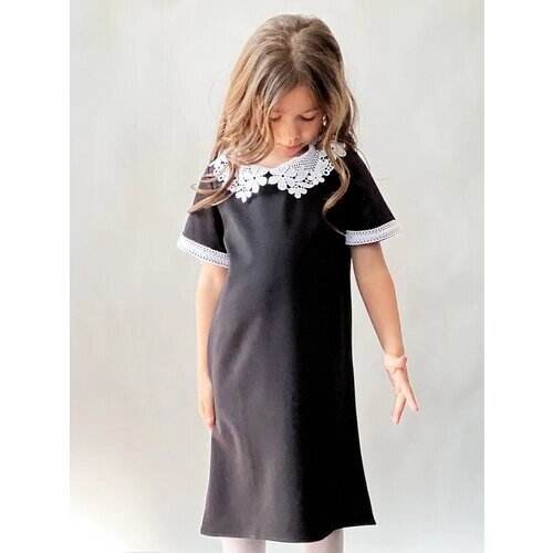Школьное платье Бушон, размер 146-152, черный