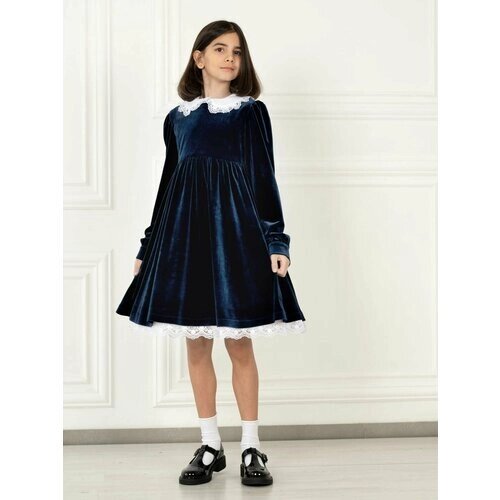 Школьное платье Ole! Twice, комплект, размер 152, синий