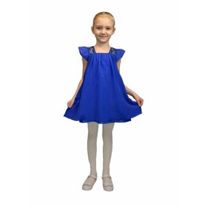Школьное платье, размер 116, голубой