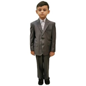 Школьный костюм для мальчика TUGI арт. 523-5 серый полоска (128 см (8 лет