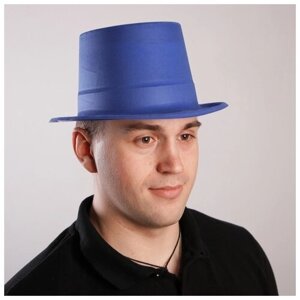 Шляпа "Цилиндр", размер 56-58, цвет синий