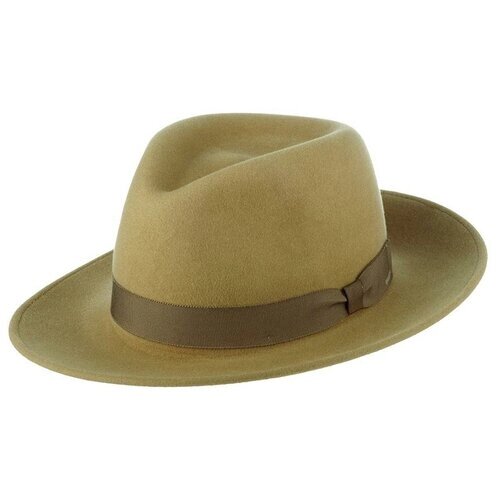 Шляпа федора Bailey, шерсть, утепленная, размер 59, бежевый